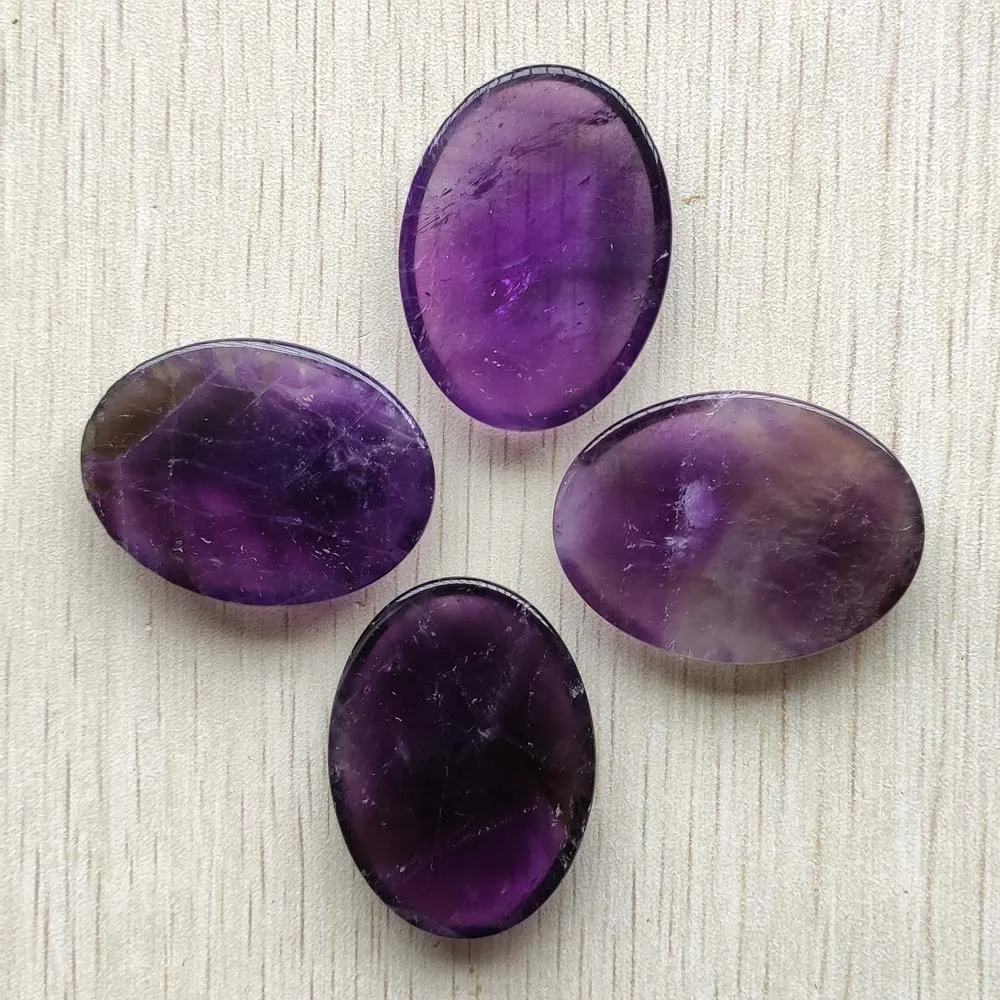 Fashion natural amethyst stone Oval CAB CABOCHON 30x40mm beads for jewelry accessories making free shipping Wholesale 4pcs/lot