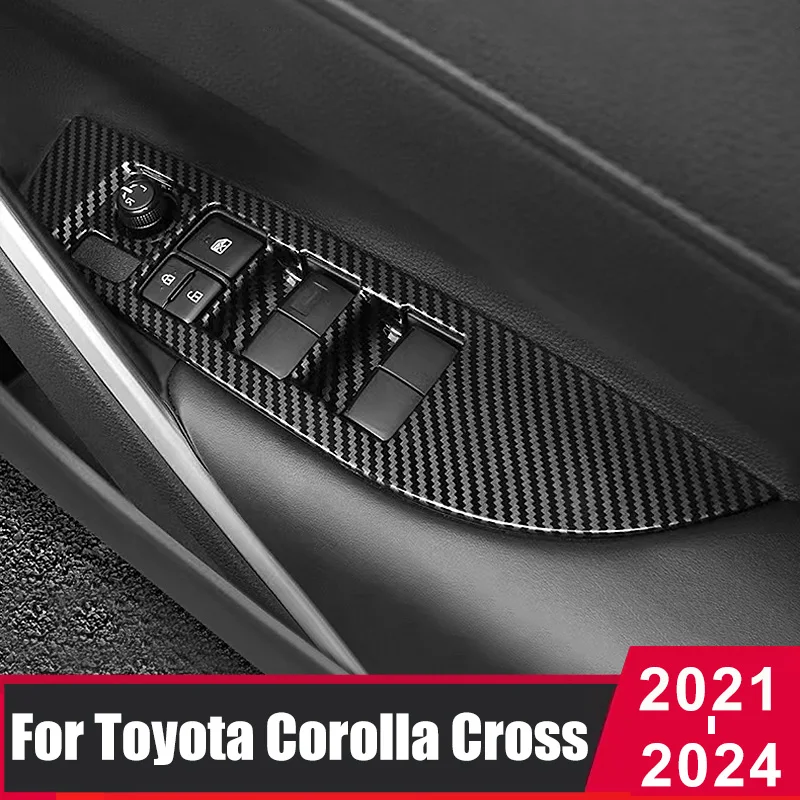 

For Toyota Corolla Cross XG10 2021 2022 2023 2024 Car Window Control Panel Glass Lift Switch Cover Trim Car-Styling Accessories