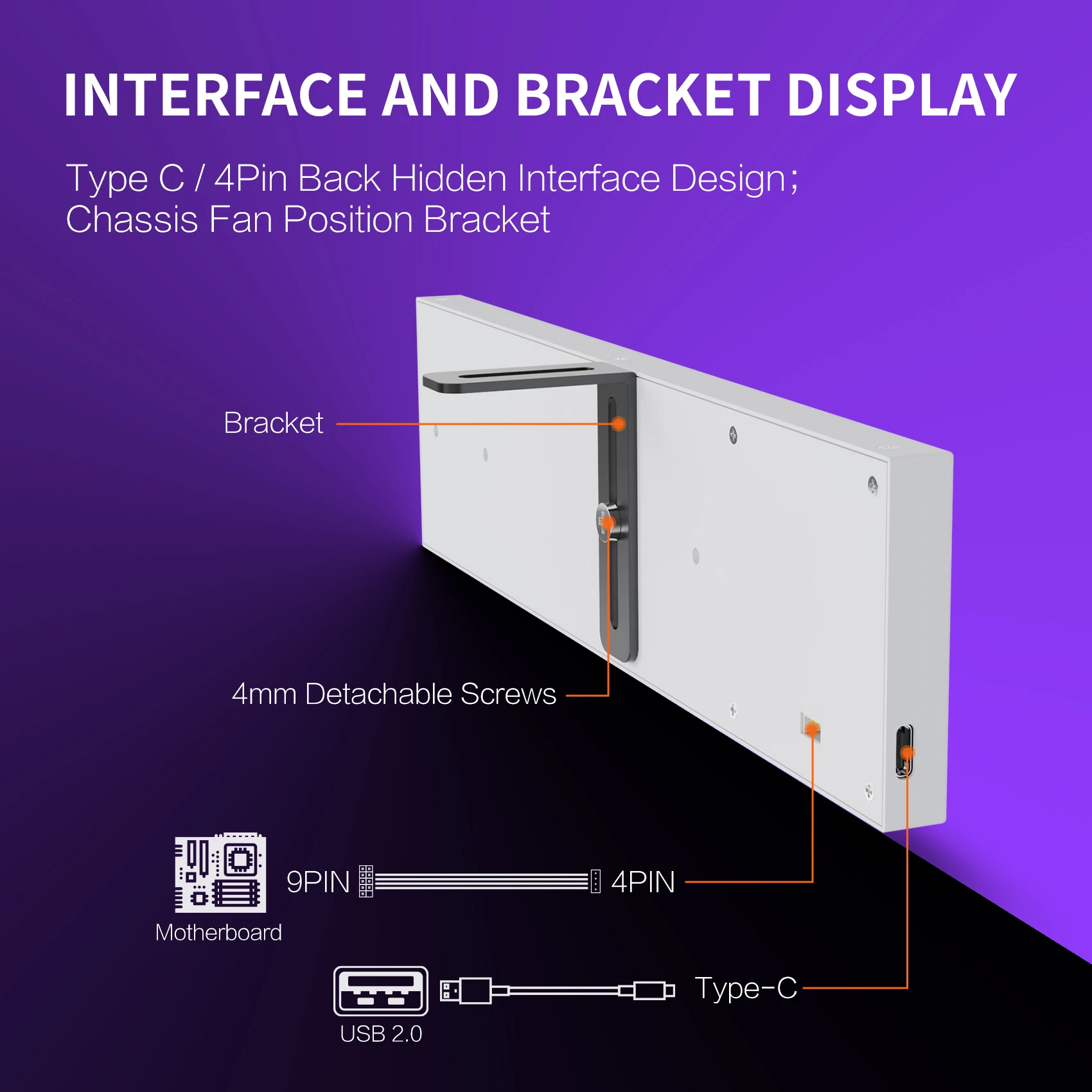 9.2 Inch USB Secondary Screen for Computer Chassis IPS LCD Type-C