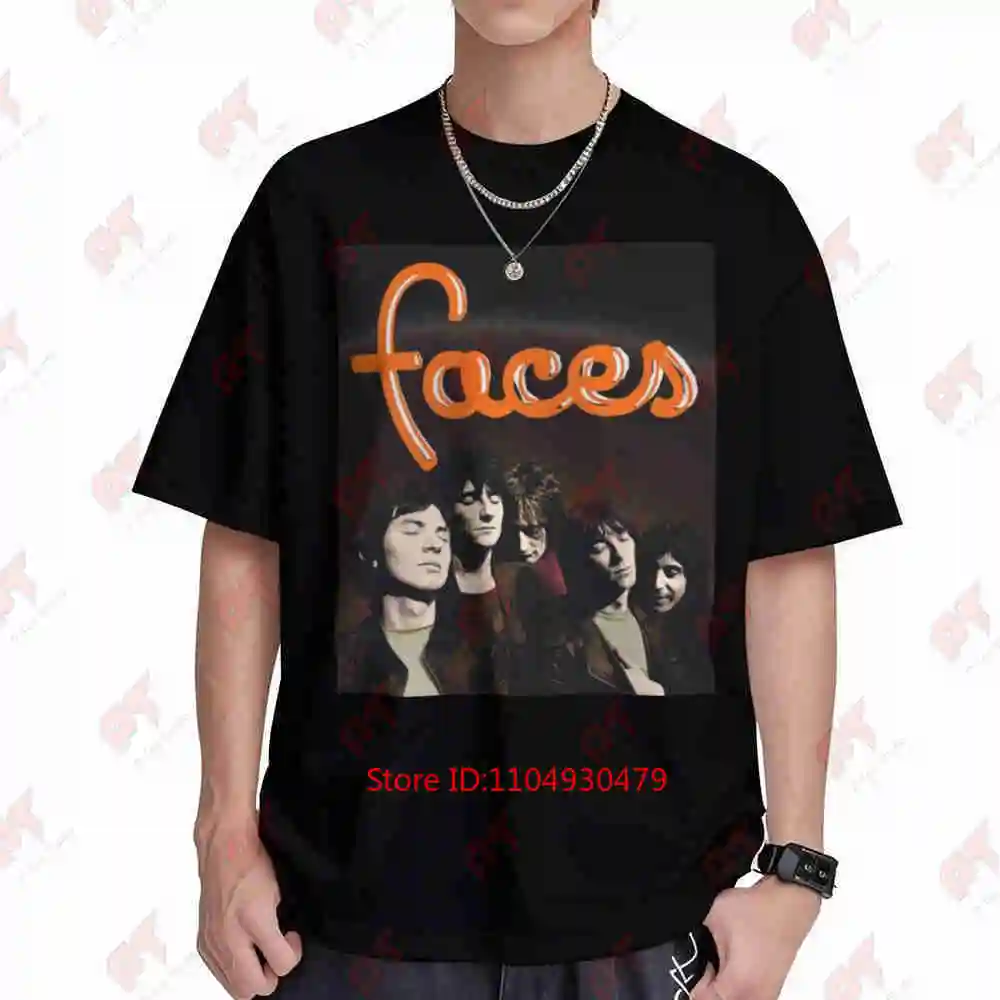 Faces Band Short Sleeve Tee 100% Cotton T-Shirt