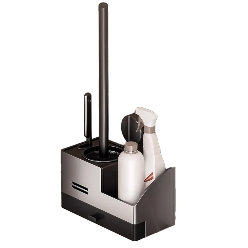 

Powerful suction cup toilet brush for household use, no dead end, no punching sleeve, wall hanging cleaning brush