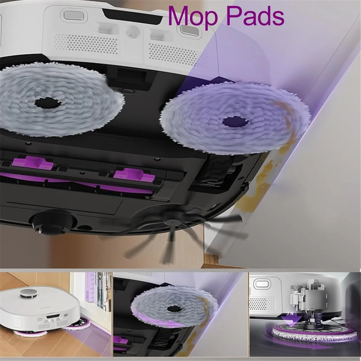 11PCS Dust Bag Mop Cloths for J15 Pro Vacuum Cleaner Large Capacity Dust Bags Replacement Spare Parts Vacuum