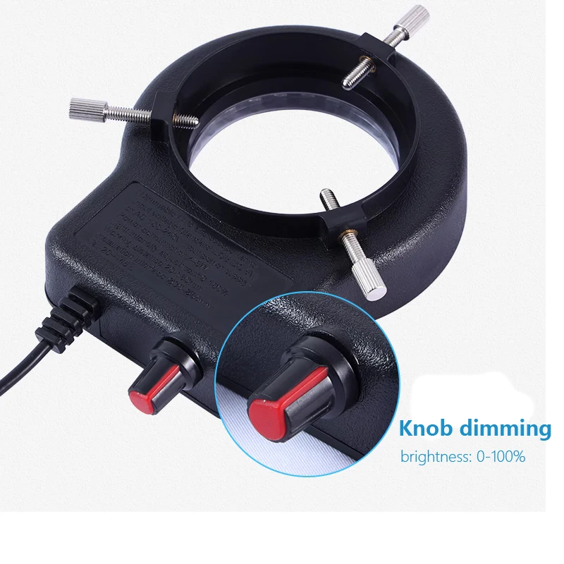 LED Ring Licht 1-100% Helligkeit Einstellbare Füllen Licht Für Trinokular Stereo Mikroskop Lupe Telefon Löten Reparatur Werkzeuge
