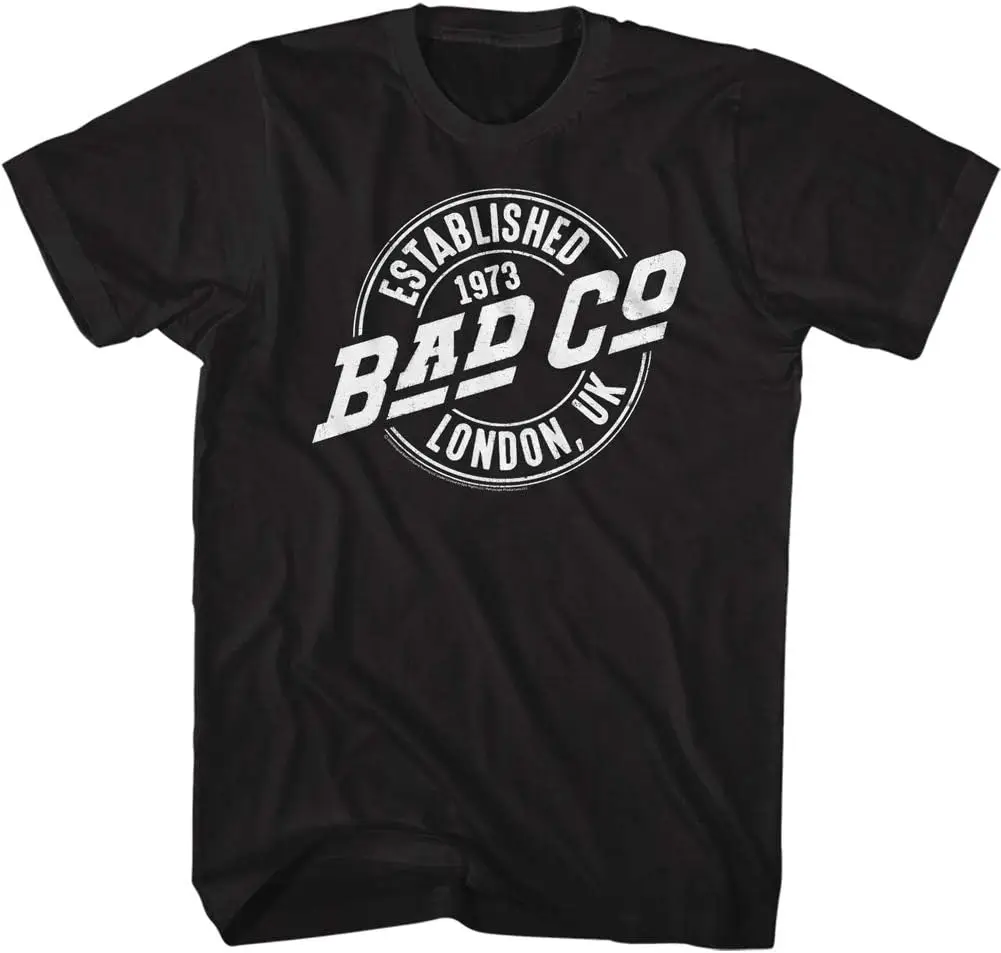 Bad Company English Vintage Rock Band Established 1973 Adult Short Sleeve T-Shirt Graphic Tee