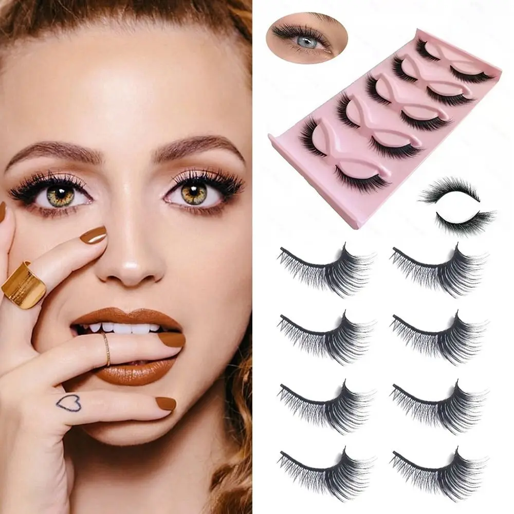 Fashion Design Fox Eyelashes 3D Winged Cat Eye Lashes Makeup Eyelash Women