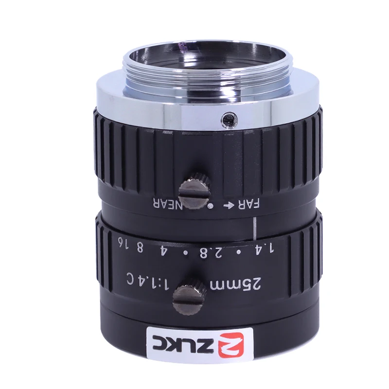 ZLKC 25mm Fixed Focus Lens 5MP cctv lente F1.4 Manual Iris objectifs C Mount Lens 2/3'' lenses & accessories Industrial Cameras