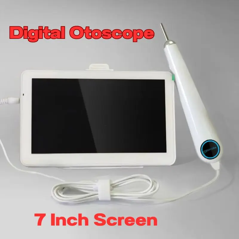 7 Inch Digital Otoscope HD1080P 3.9mm Ear Picker Ear Camera 6 LEDs Ear Wax Removal Tool Ear Cleaning Stick For Child Adults