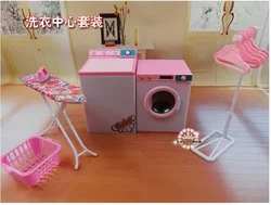 for princess 30 cm  laundry washing machine ironing board doll house furniture set 1/6 bjd doll accessories child toy