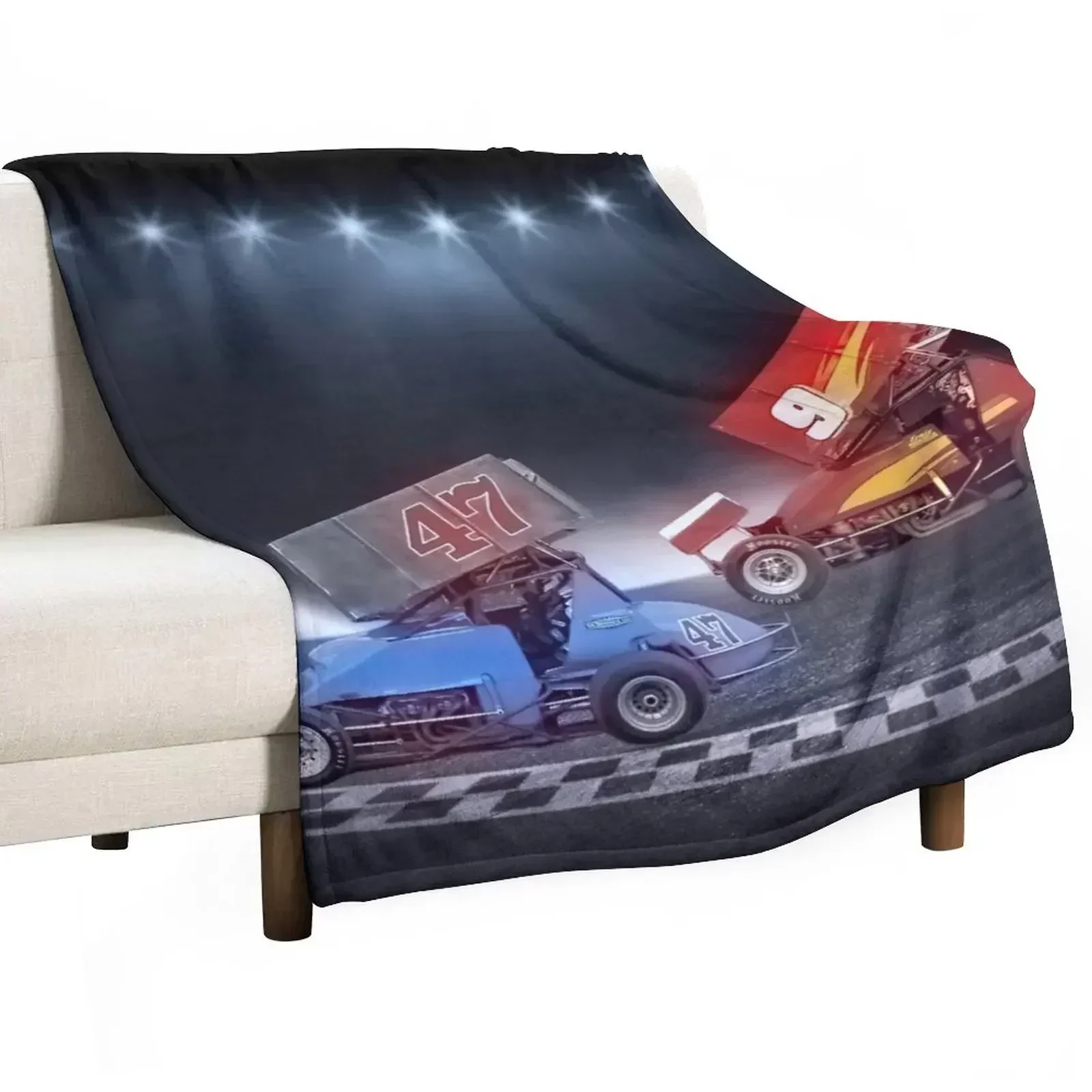 

Sprint race cars Throw Blanket christmas decoration Hairy Retros Blankets