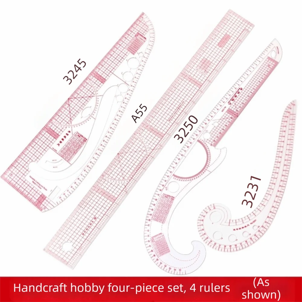 Flexible French Curve Ruler Clear Lines Plastic Dressmaking Ruler High Precision Complete Tools Tailoring Template Dressmaking