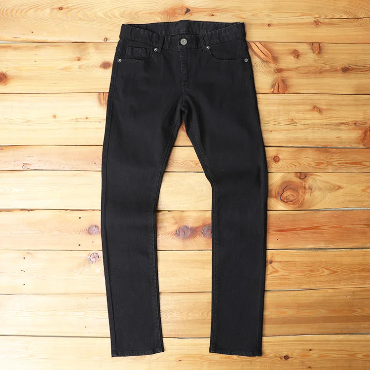 

Bla Casual Straight Leg Jeans Men's Elastic Leisure Pants Autumn Winter New Sle Korean Version mid Waist Cotton Stretch D...