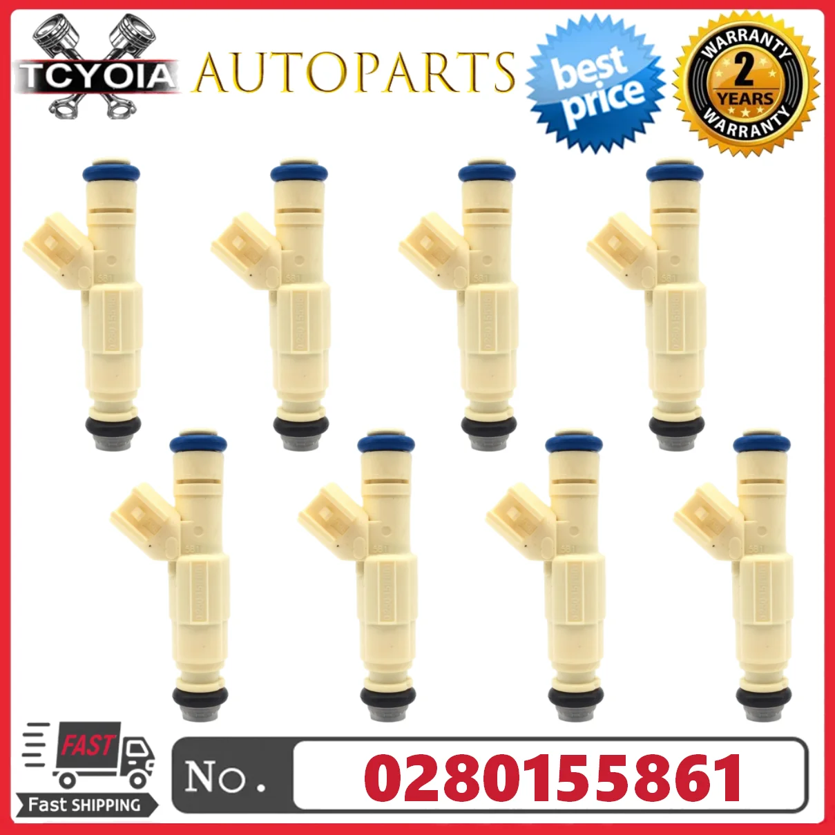 

6/8pcs Fuel Injectors 0280155861 GY01-13-250 XS2E-A5B For Mazda MPV Mercury Cougar 2.5L Mercury Mountaineer Ford Explorer 5.0L