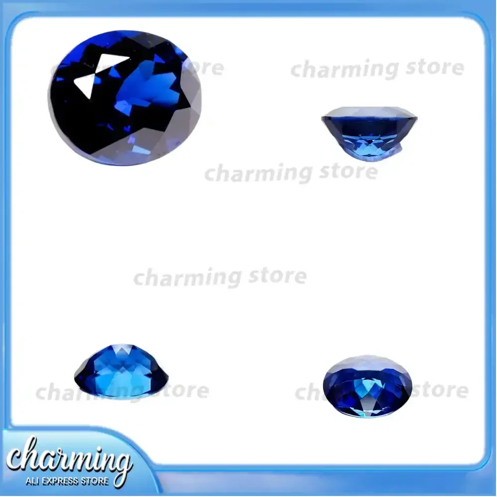 

Искусственный сапфир овальной формы, королевский синий, для изготовления ювелирных изделий и поделок своими руками, лабораторно выращенный сапфир
