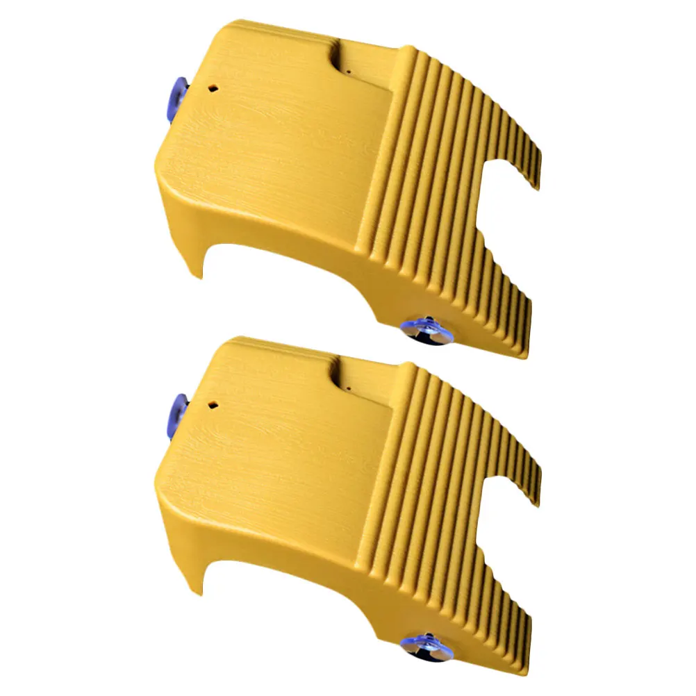 

2 Turtle Basking Platforms ABS Non Toxic Resistant Adjustable Height Suction Cups Arch Design Wood Grain