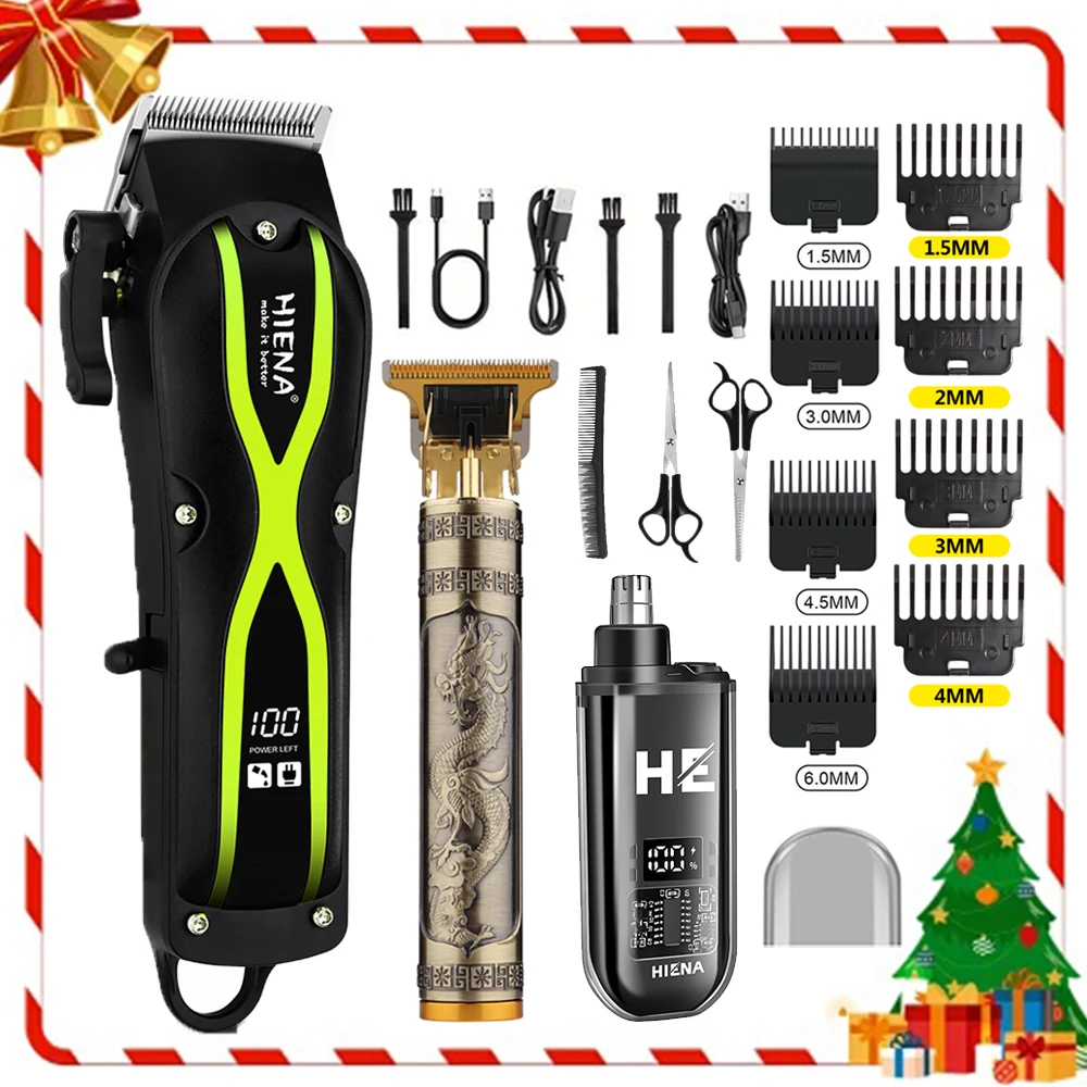 

hiena Hair Clippers Professional Barber Clippers Adjustable Hair Cut Machine Electric Clipper Rechargeable Hair Clippers Men