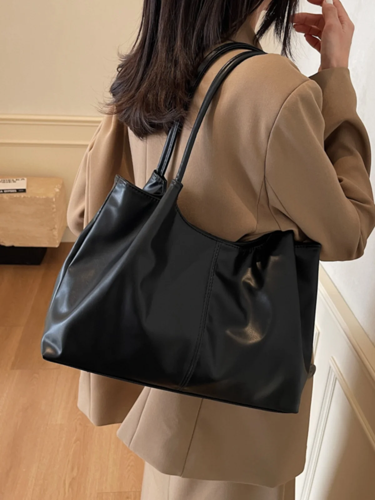 

Faionable Large Capaci Tote Bag 2024 New Sle Single oulder Women's Bag Versatile Daily Commuting Bag Trendy Korean Sle