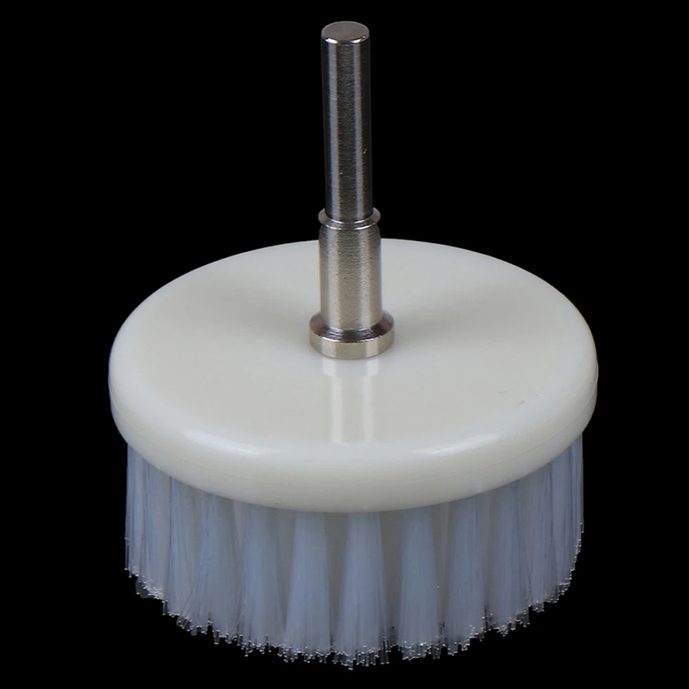 60mm White Soft Drill Powered Brush Head For Cleaning Car Carpet Bath Fabric Sofa, Carpet, Leather, Interior Cleaning Brushes