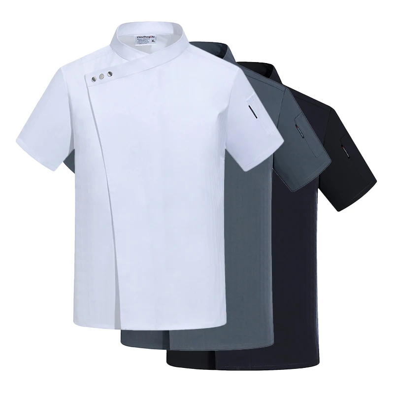 Giacca da cucina professionale da uomo servizio di ristorazione uniforme da cuoco abbigliamento da cucina Cafe cameriere camicia tuta da Hotel Costume da forno