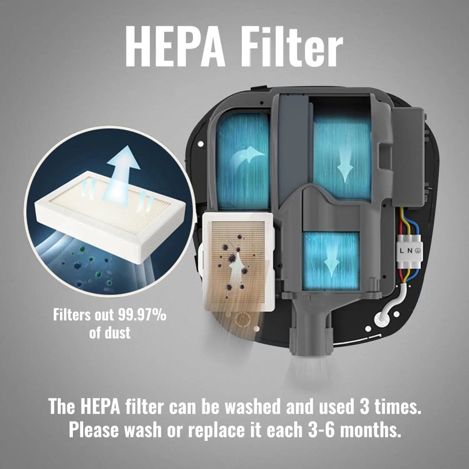 Approved Commercial Hand Dryer for Bathroom, High Speed Jet Air Hand Dryer with HEPA Filter for Home, Heavy Duty Stai