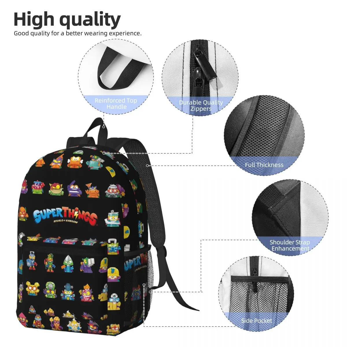 Super Things Rescue Force Backpack Boys Girls BookBag Kids School Bag Computer Shoulder Bags for Men Women