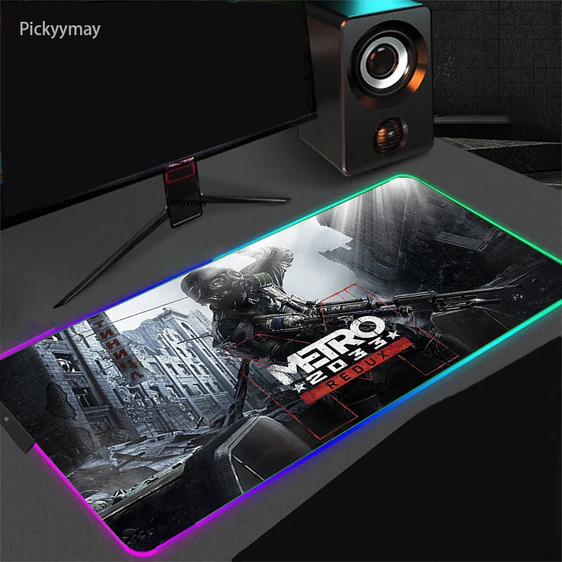 

Metro 2033 Gaming Mouse Pad RGB Keyboard Carpet Desk Pads Gaming Accessories Mousepad LED Light Pc Mice Mats For Laptop Computer