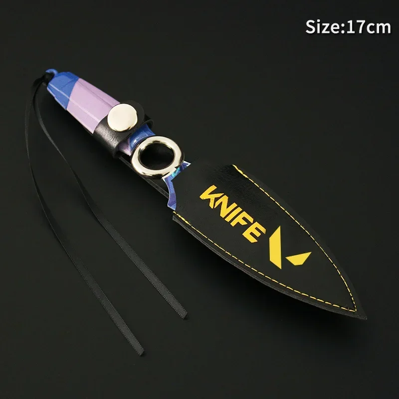 JX TOY 17cm Valorant Knife Jett Kunai Metal Model with Sheath Game Peripherals Melee Reaver Weapons Steel Katana Training Knives