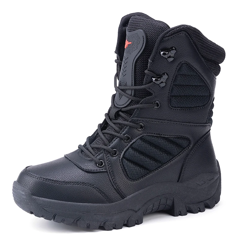 Outdoor High Top Hiking Military Boots, Outdoor Hiking Boots Mens Boots Platform Boots Men Shoes for Men