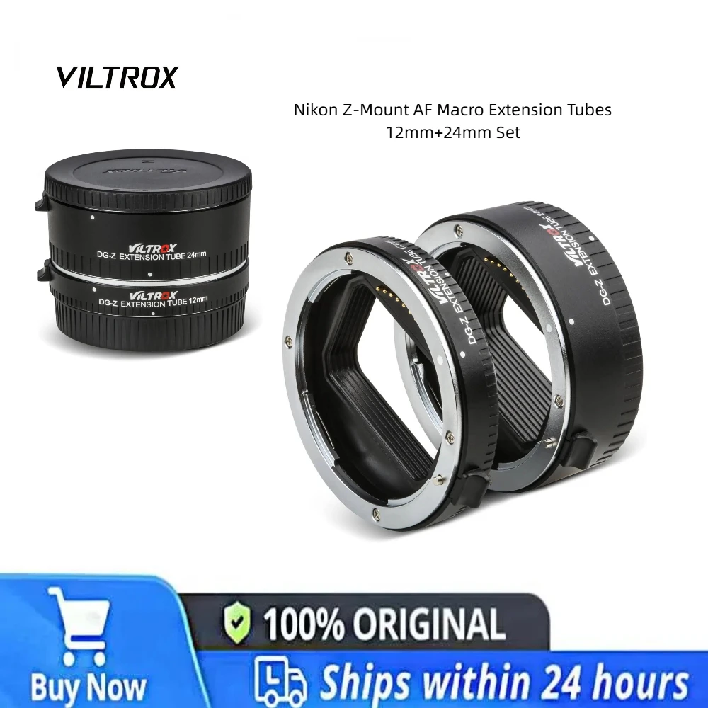 

VILTROX DG-Z Auto Focus Extension Tube Set for Nikon Z Mount Camera 12mm 24mm Combo for Extreme Macro Shooting