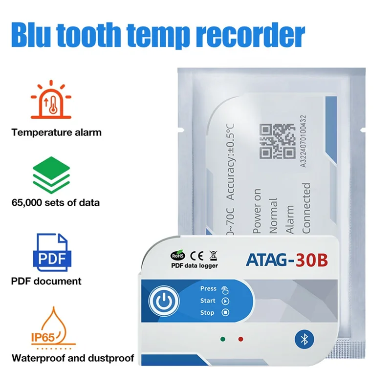 

FORW-высокоточный регистратор TEMP Mini USB Bluetooth регистратор данных температуры внутренний датчик 65000 точек для холодной цепи