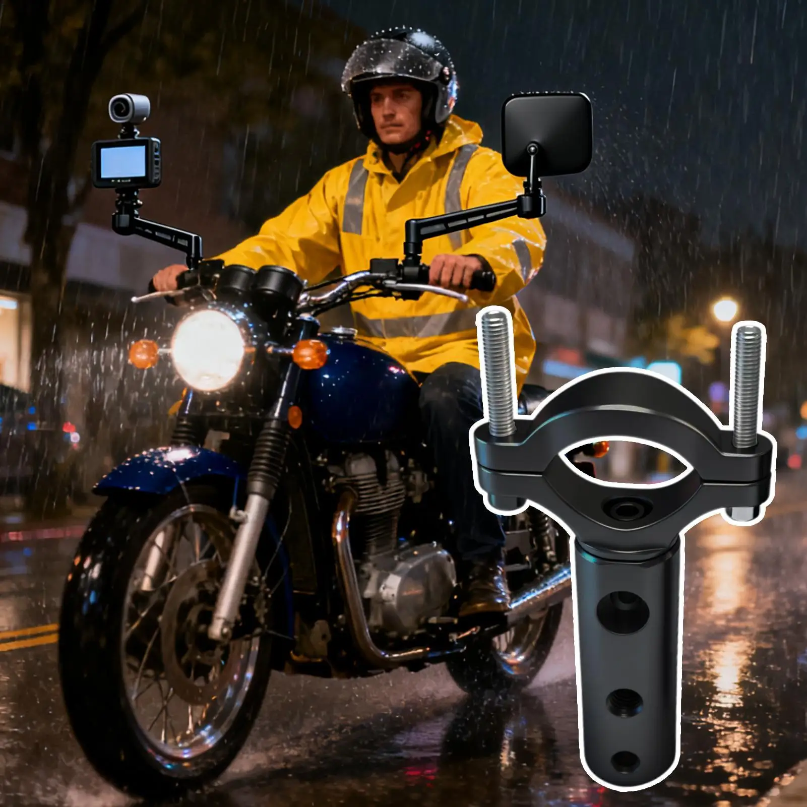 

Кронштейн для фар мотоцикла, легкая подставка из алюминиевого сплава, удлинитель зеркала заднего вида, держатель для езды на скутере