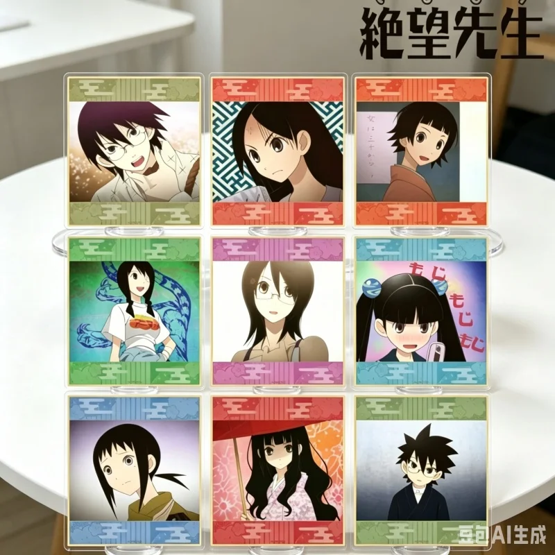 Support en acrylique Animebig pour figurine Sayonara, Zetsubou-Sensei, présentoir d'anime, accessoires de présentation, cadeaux, porte-clés 15 cm
