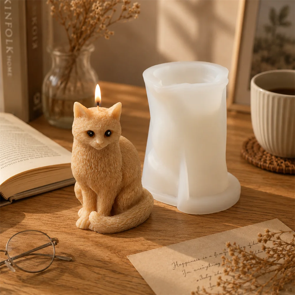 Molde de silicona 3D de gato p - Soap Making Additives reseña y precio