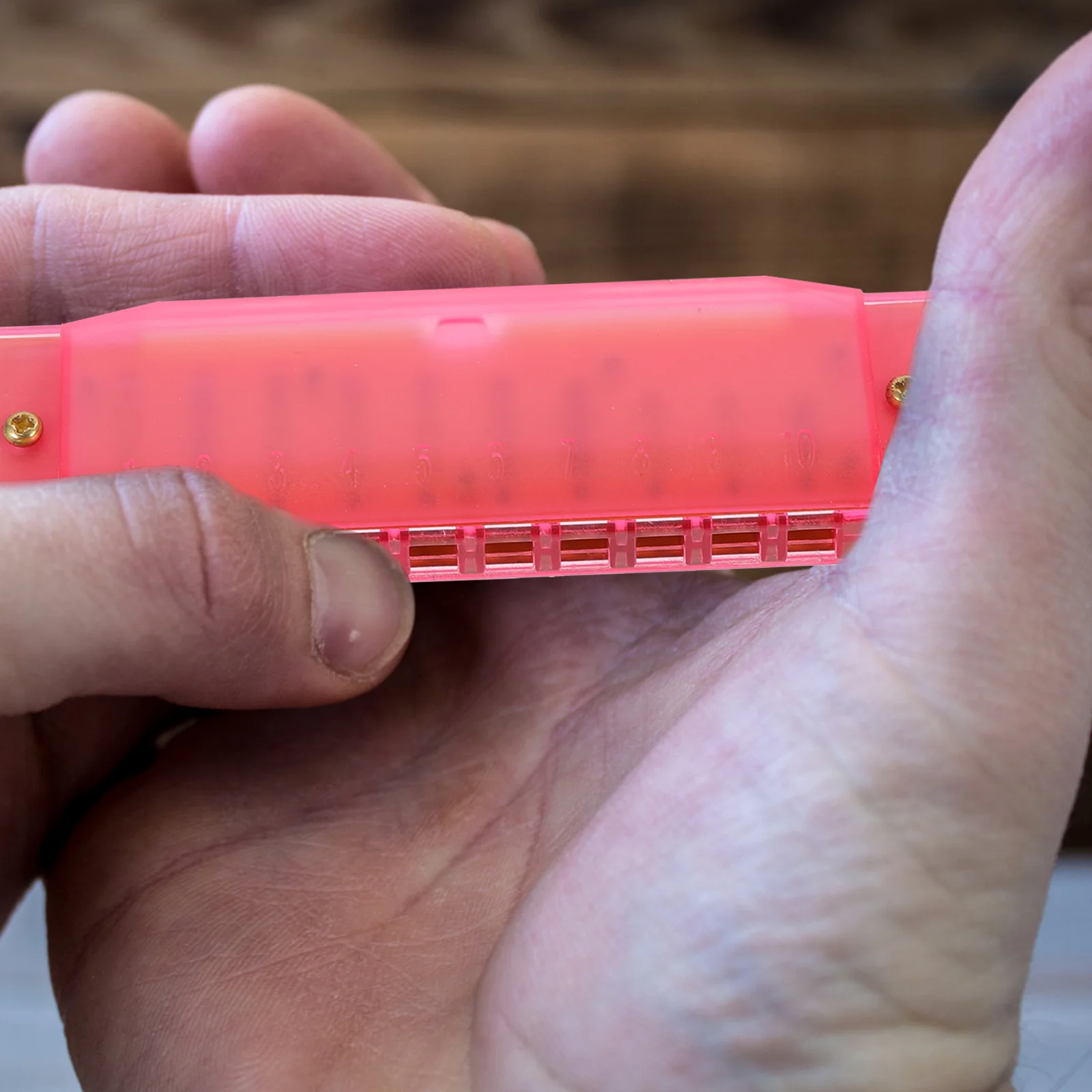 

Beginner Mouth Harmonica 10 Hole Small Musical Instrument Kids Musical Toys Durable ABS Resin Develop Music Ability Gifts