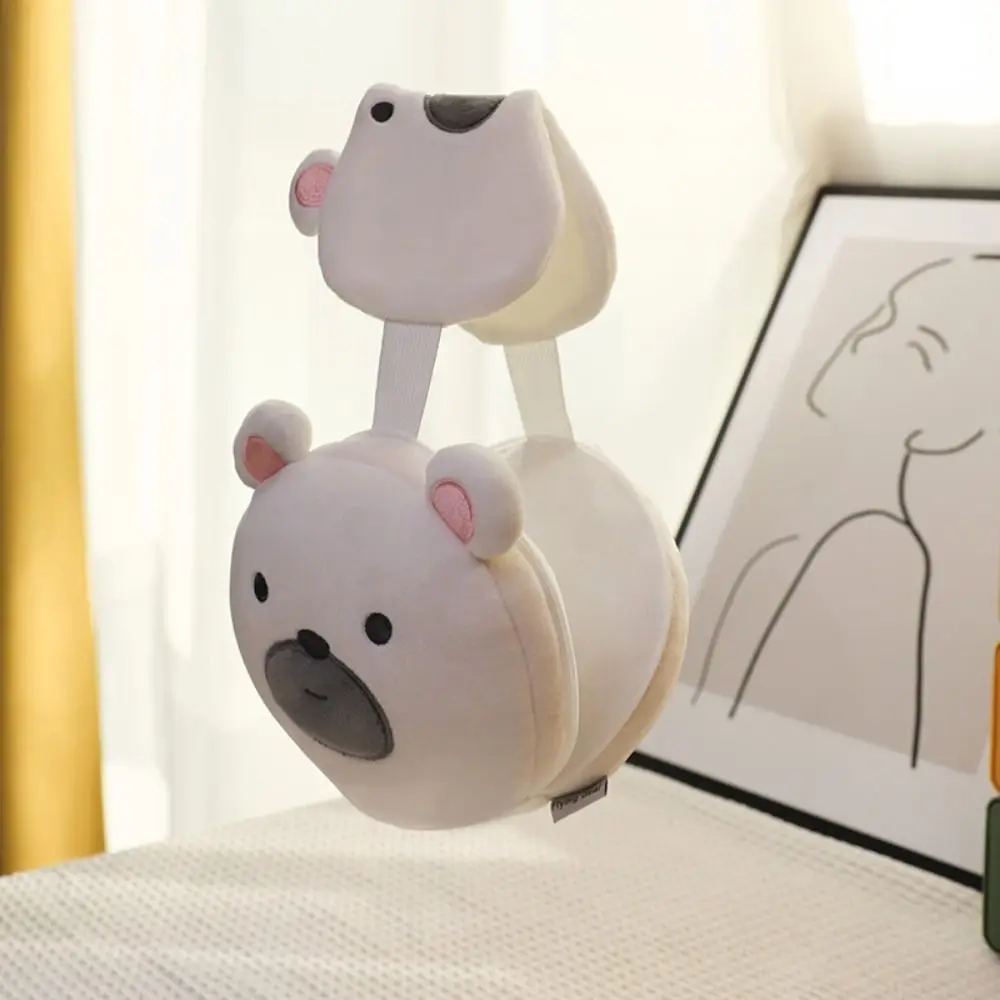 Moda Kawaii Cartoon Maschera per gli occhi Cuscino Morbido pieghevole 2 in 1 Maschera per gli occhi Fascia elastica Strumento per il sonno Cuscino pieghevole da viaggio Pausa pranzo