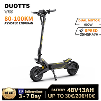 OOTD T10 Electric Scooter 900W Peak power 48V13AH Large set City Electric Scooter LED set for 11 Inch Portable e-Scooter
