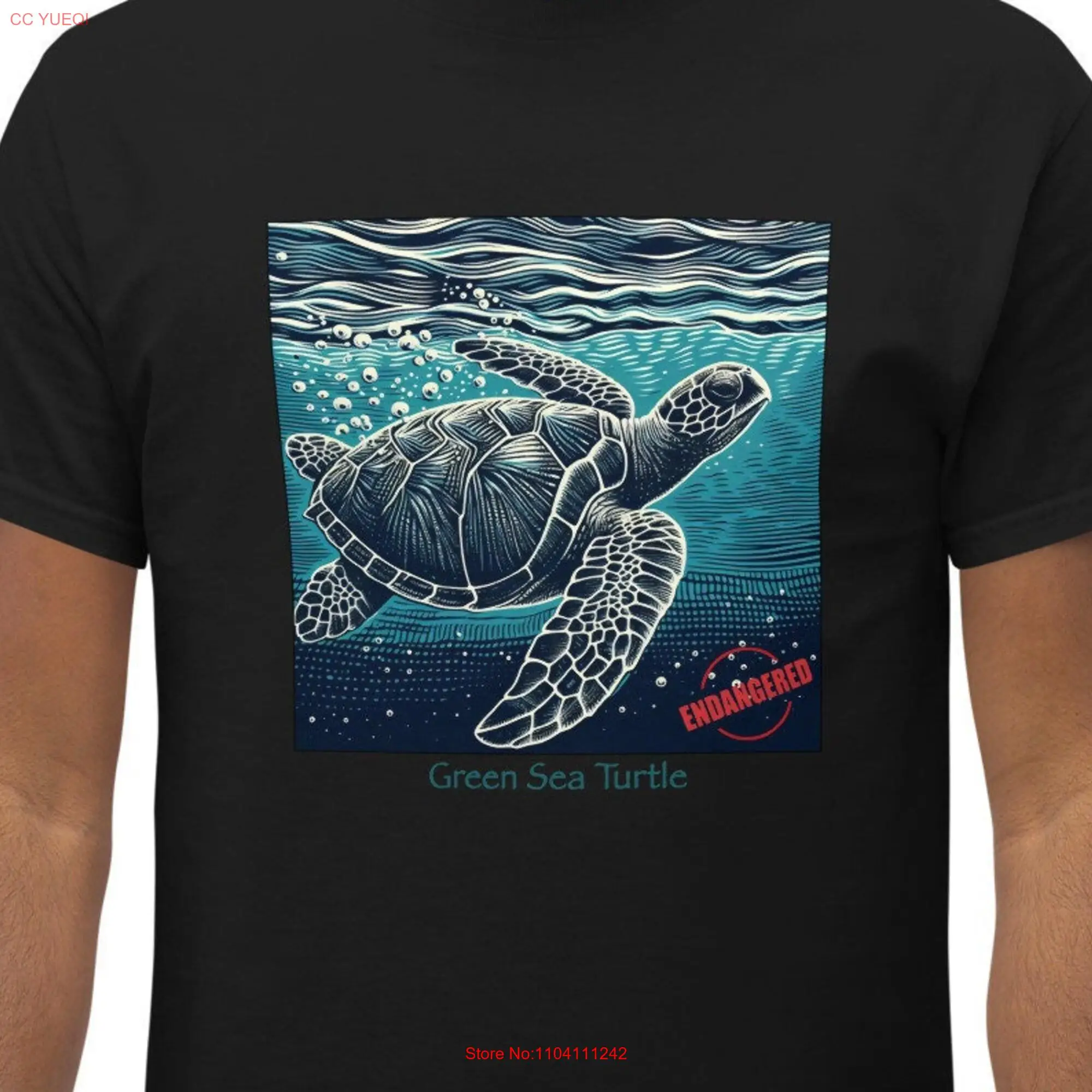 Endangered turtle sea tee unisex underwater long or short sleeves