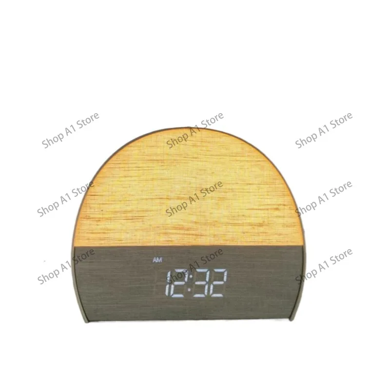 Simulated Sunrise Wake Up Light Alarm Clock, Bluetooth White Noise Sleep Clock, 7 Colors Ambient Night Light for Bedroom