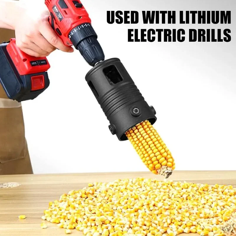 Household portable corn cob peeling machine, labor-saving tool, electric corn picking tool, electric drill modified corn huller
