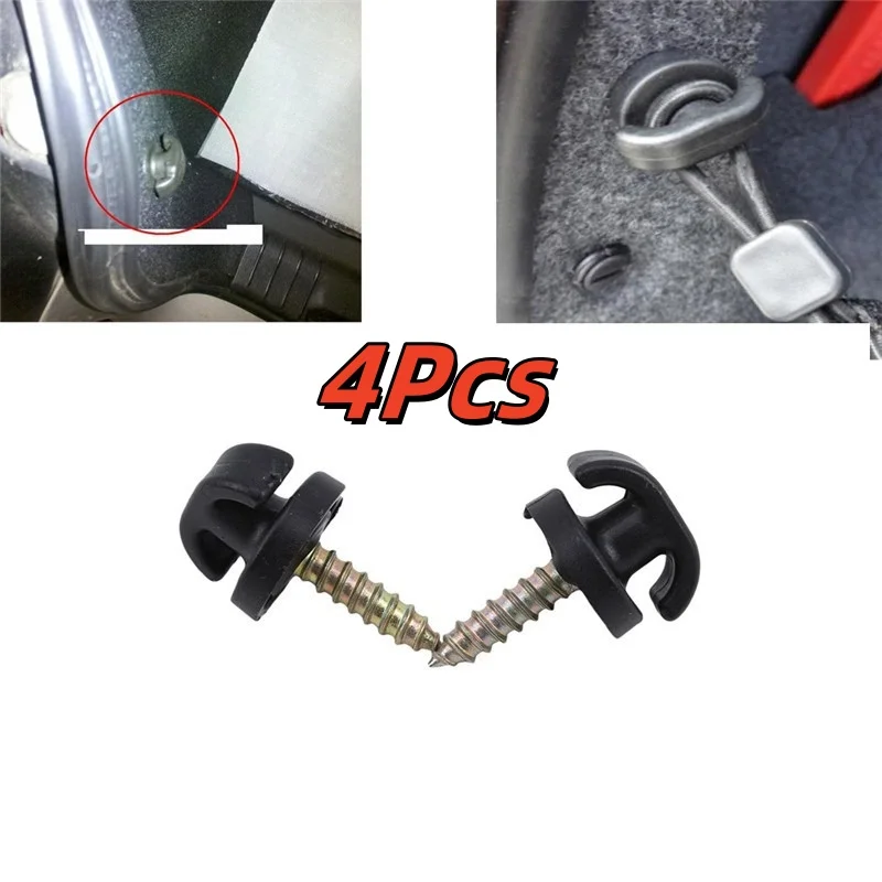

4PC Flat Screw Hook Kits Trunk Fasteners Hook Seat Mesh Bag Easy To Install Practical Modified Screws Car Interior Accessories