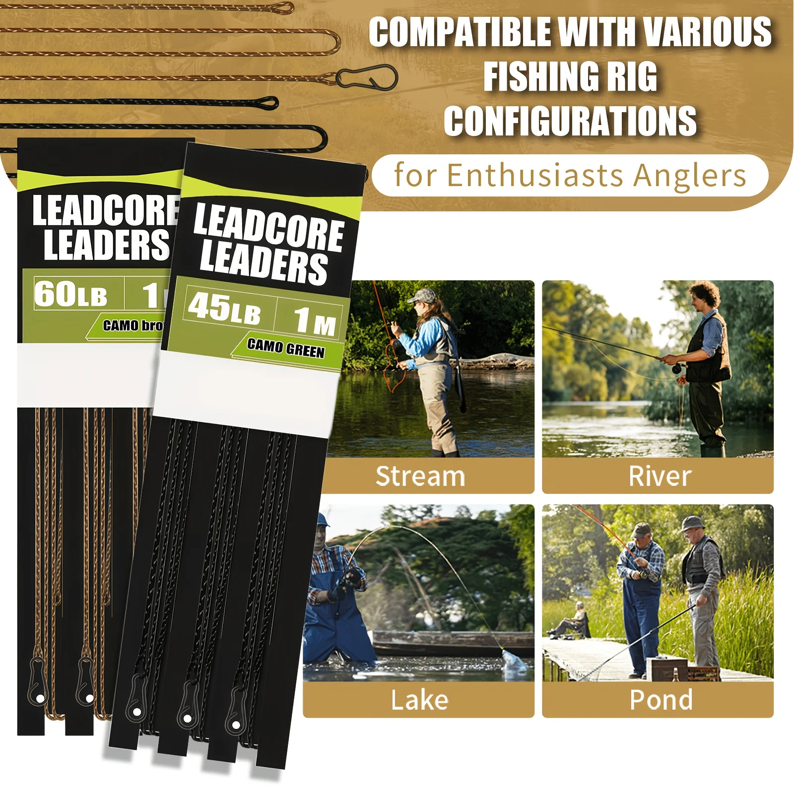 Líneas de Pesca de Carpa Leadc - Leader Line reseña y precio