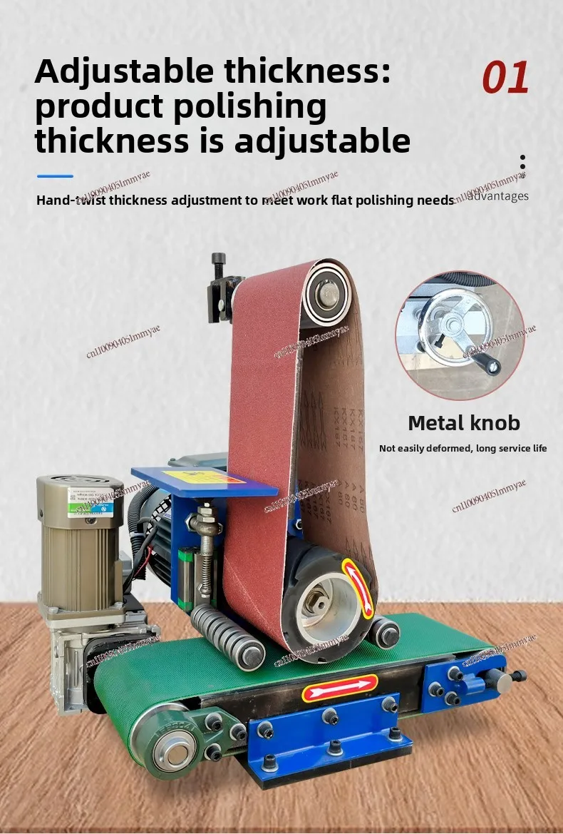 Small flat polishing machine Desktop metal wire drawing machine Stainless steel deburring