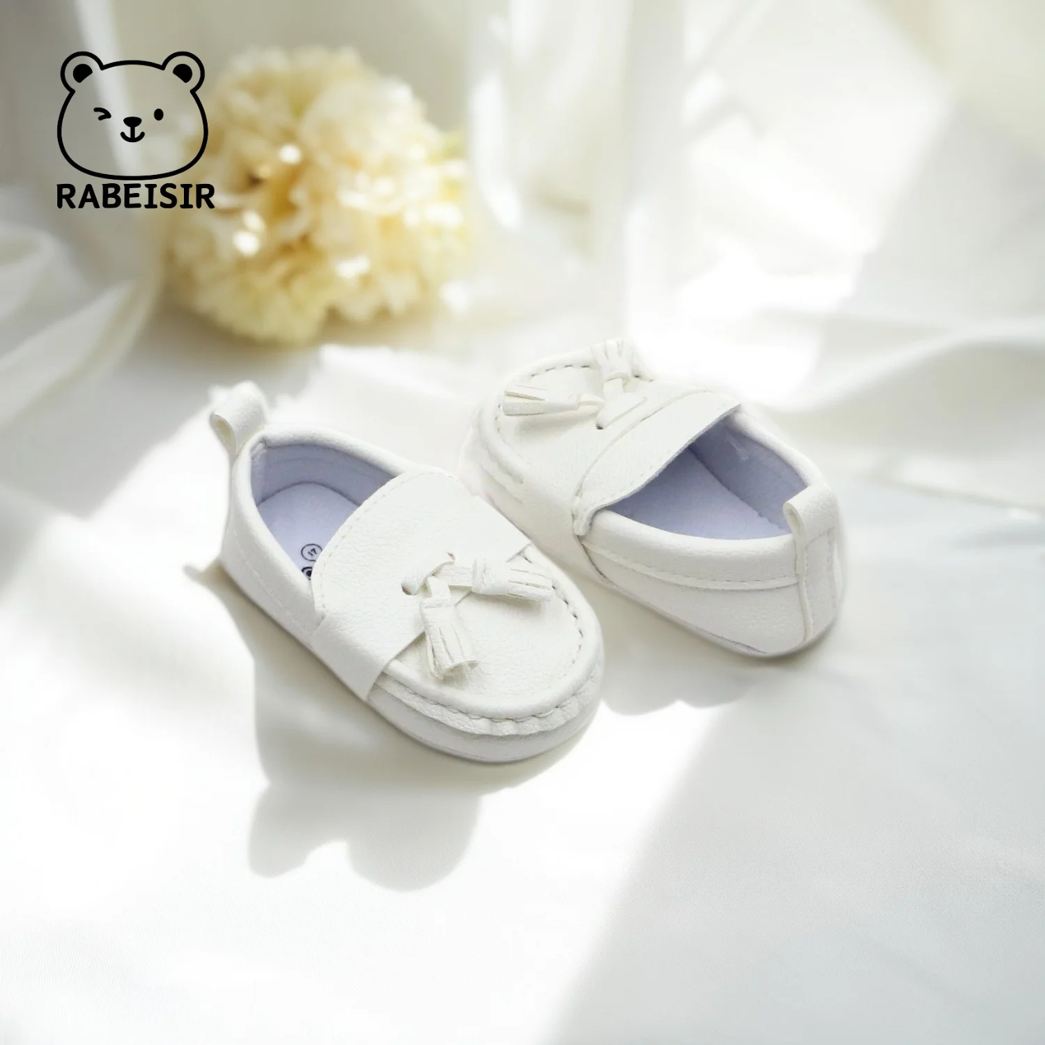 Spring and Autumn Baby Girl's Beanie Shoes 0-1 Years Old Baby Toddler Shoes Loafers Retro British Style