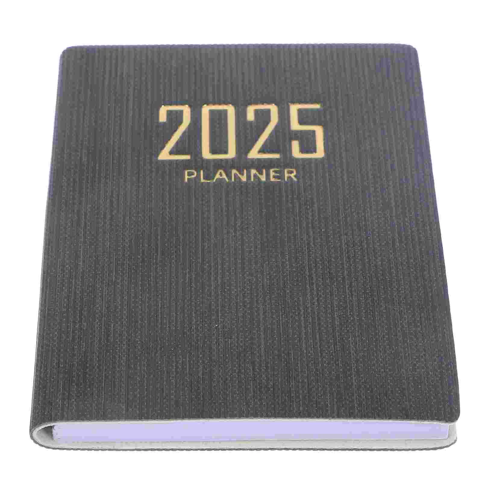 

Calendar 2025 Schedule Notepad Multi-function Academic Planner with Lock Notebook Daily Organizer Black Month Work