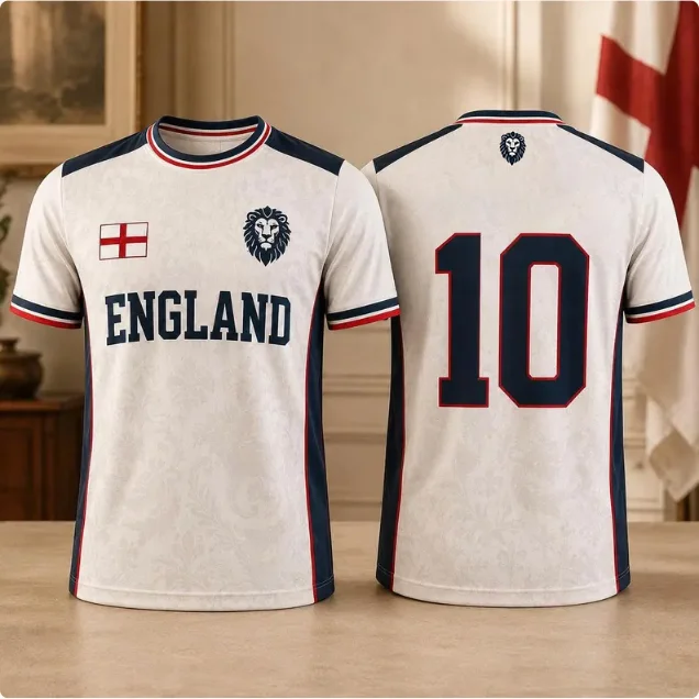 British Lion Pattern T-shirt - Summer Children's T-shirt - Quick-drying and Breathable Sports Football Jersey T-shirt