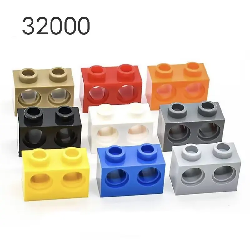 MOC 20pcs small particle assembling blocks 32000 Technology teaching AIDS 1x2 beam bricks with 2 holes