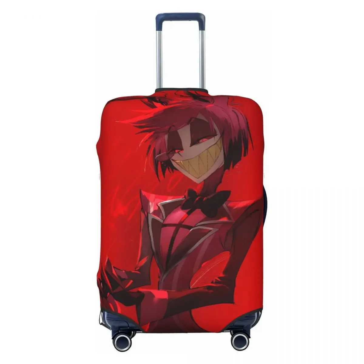 Vox Alastor Hazbin Hotels Suitcase Cover Holiday Cruise Trip Elastic Luggage Accesories Protector