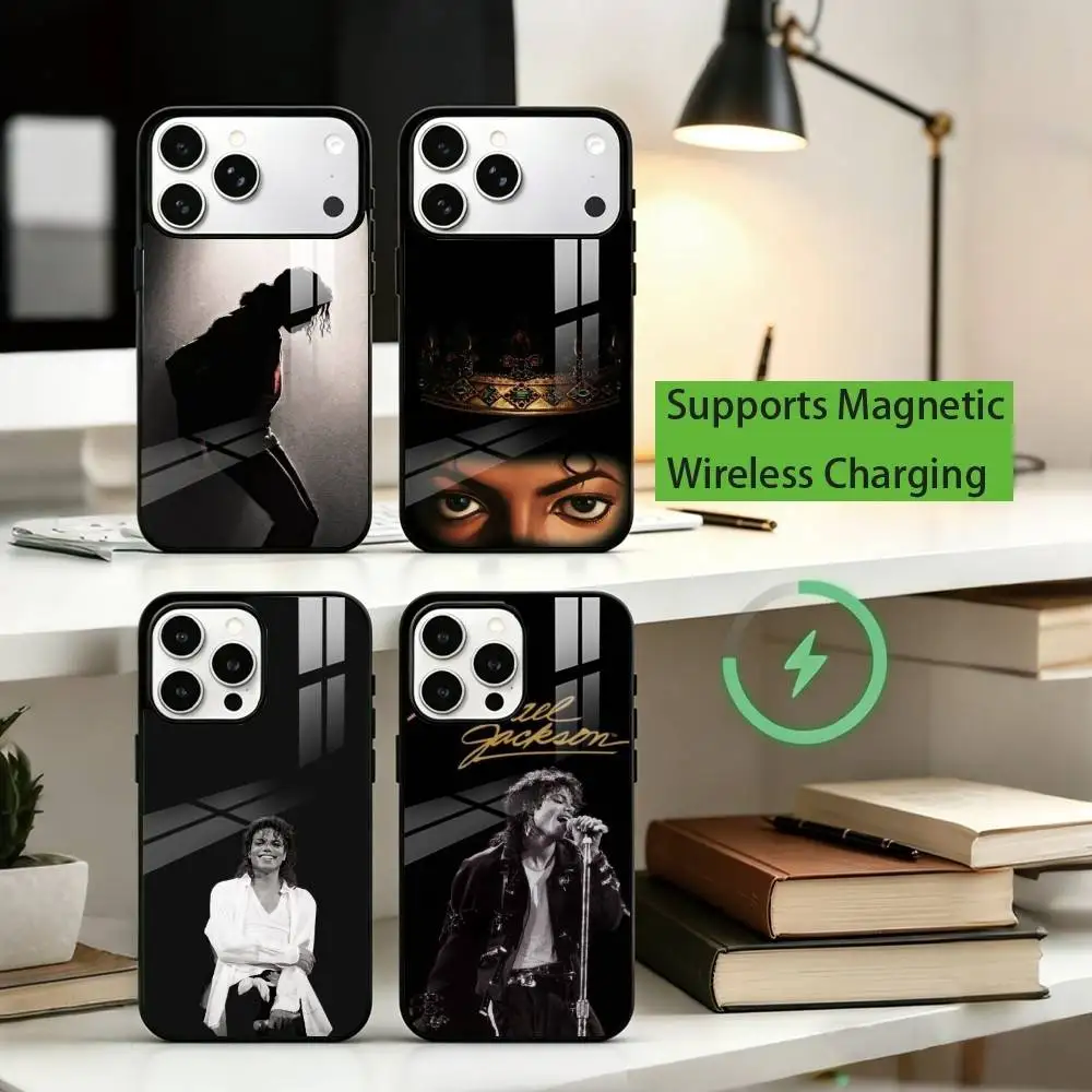 

A-list superstar M-Michael Jackson Phone Case For iPhone17,16,15,14,13,12,11 Plus,Pro Supports Magnetic Wireless Charging