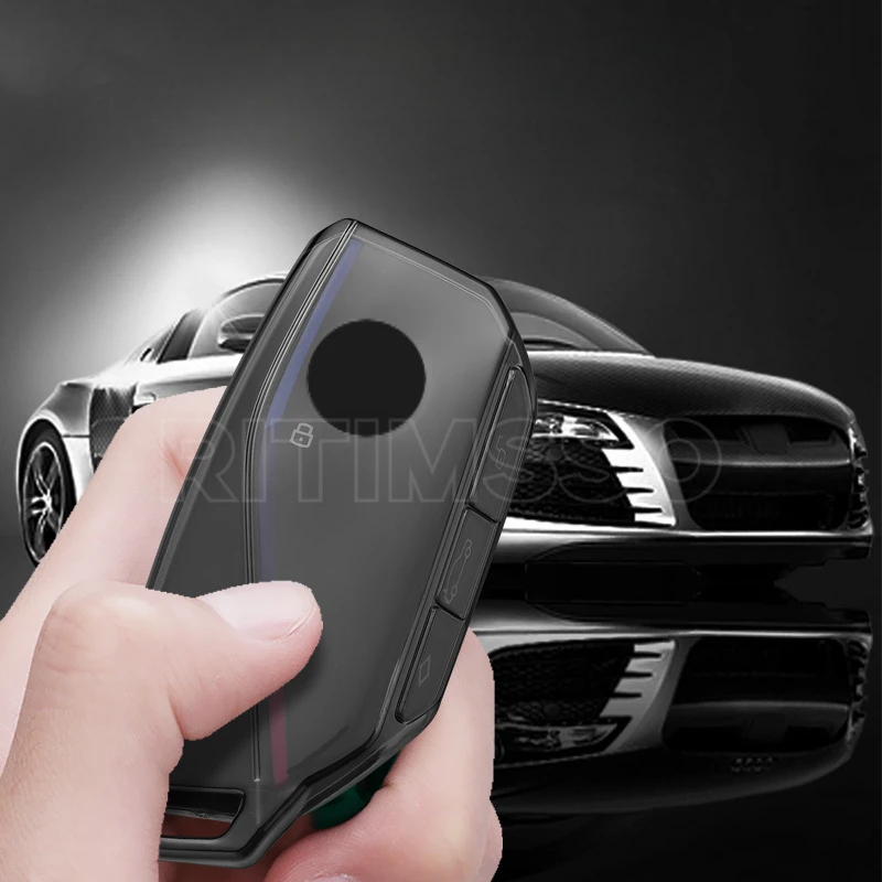 Transparent Tpu Remote Car Key Case Holder Key Cover for BMW X1 U11 2023 Series 7 735i 740Li I7 G07 X7 LCI XM Auto Accsesories