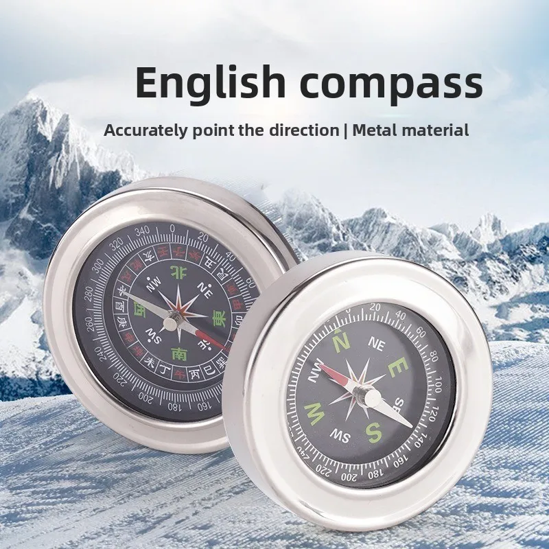 

Portable Handheld Compass Geography Teaching Aids Camping Hiking Direction Navigation Outdoor Travel Survival Practical Guider