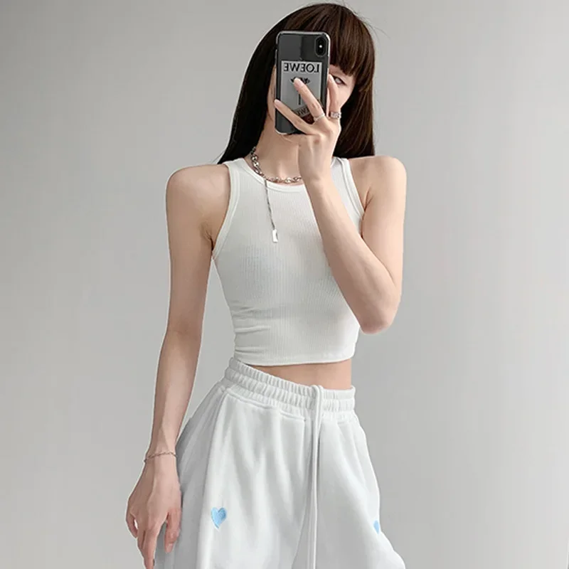 MRMT 2024 Brand New 300g High Stretch Thread Cotton Babes Skinny Little Tank Top Women's Short Crop Top With Suspenders